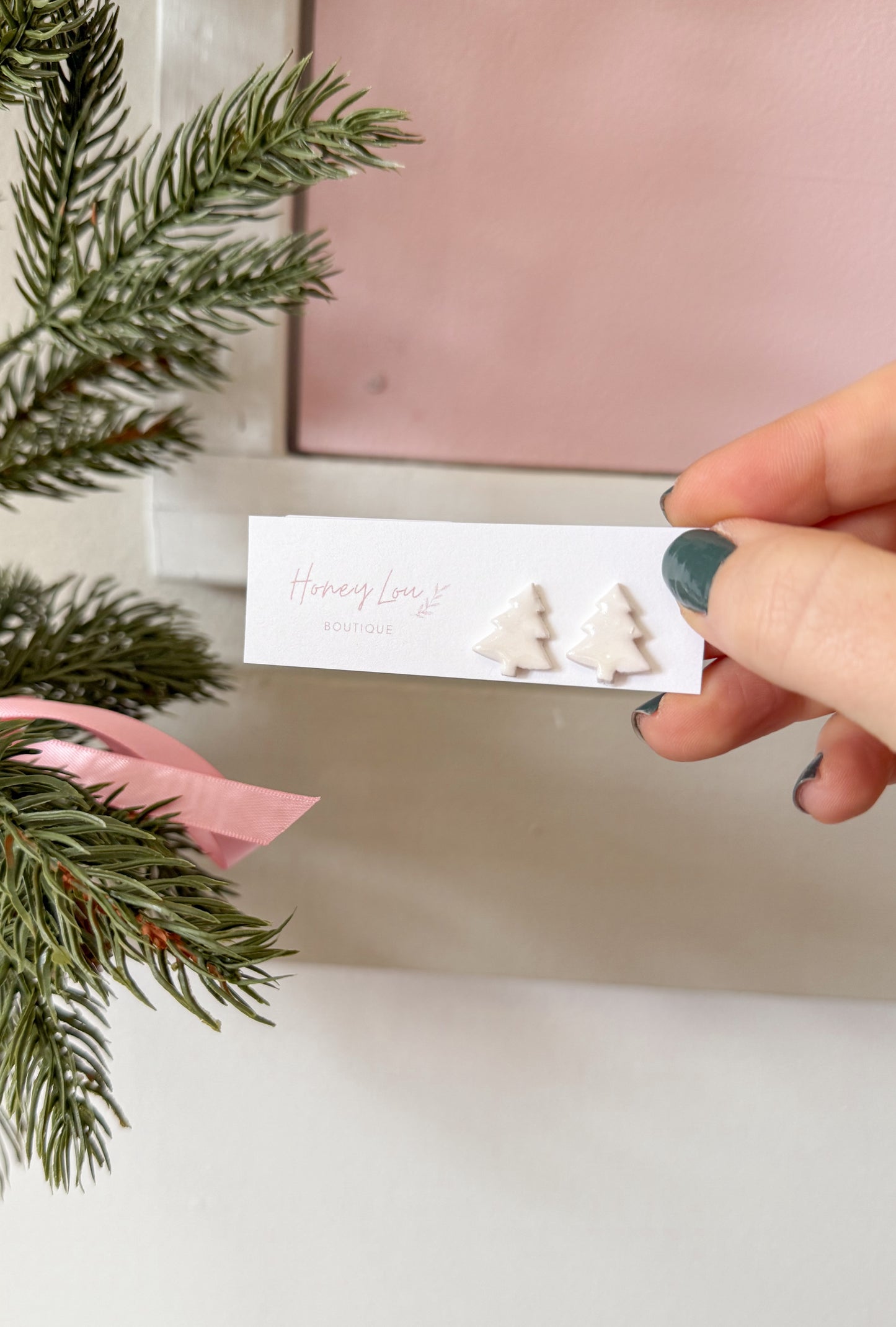 Tree Clay Stud Earrings (3 colors)