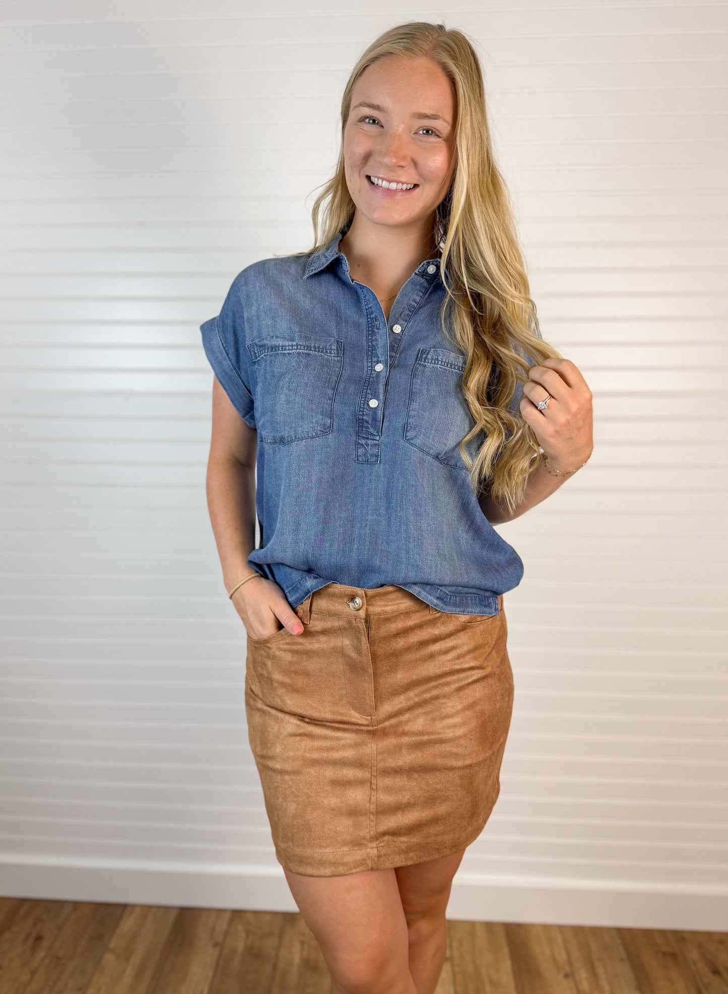 Soft Fall Mini Skirt - Brown