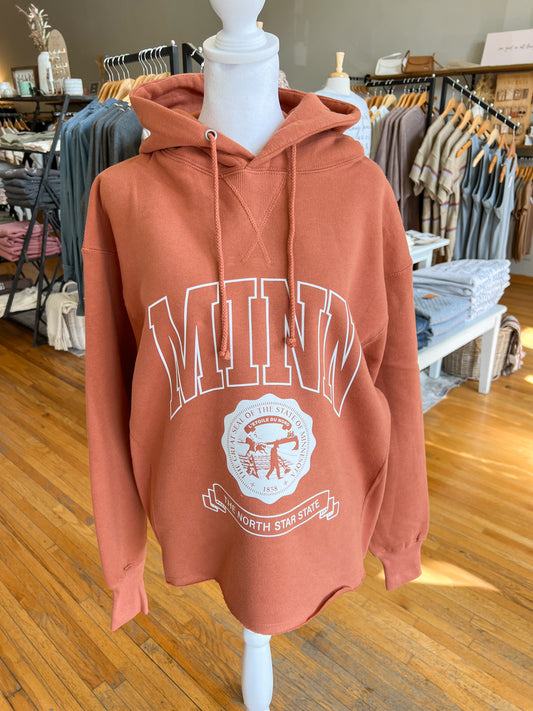 State Seal Boxy Hoodie - Clay