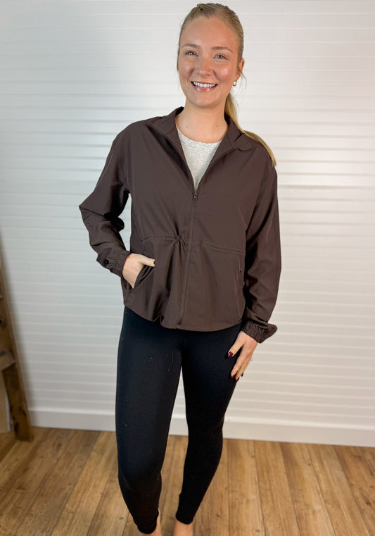 Curvecinch Peplum Jacket - Coffee