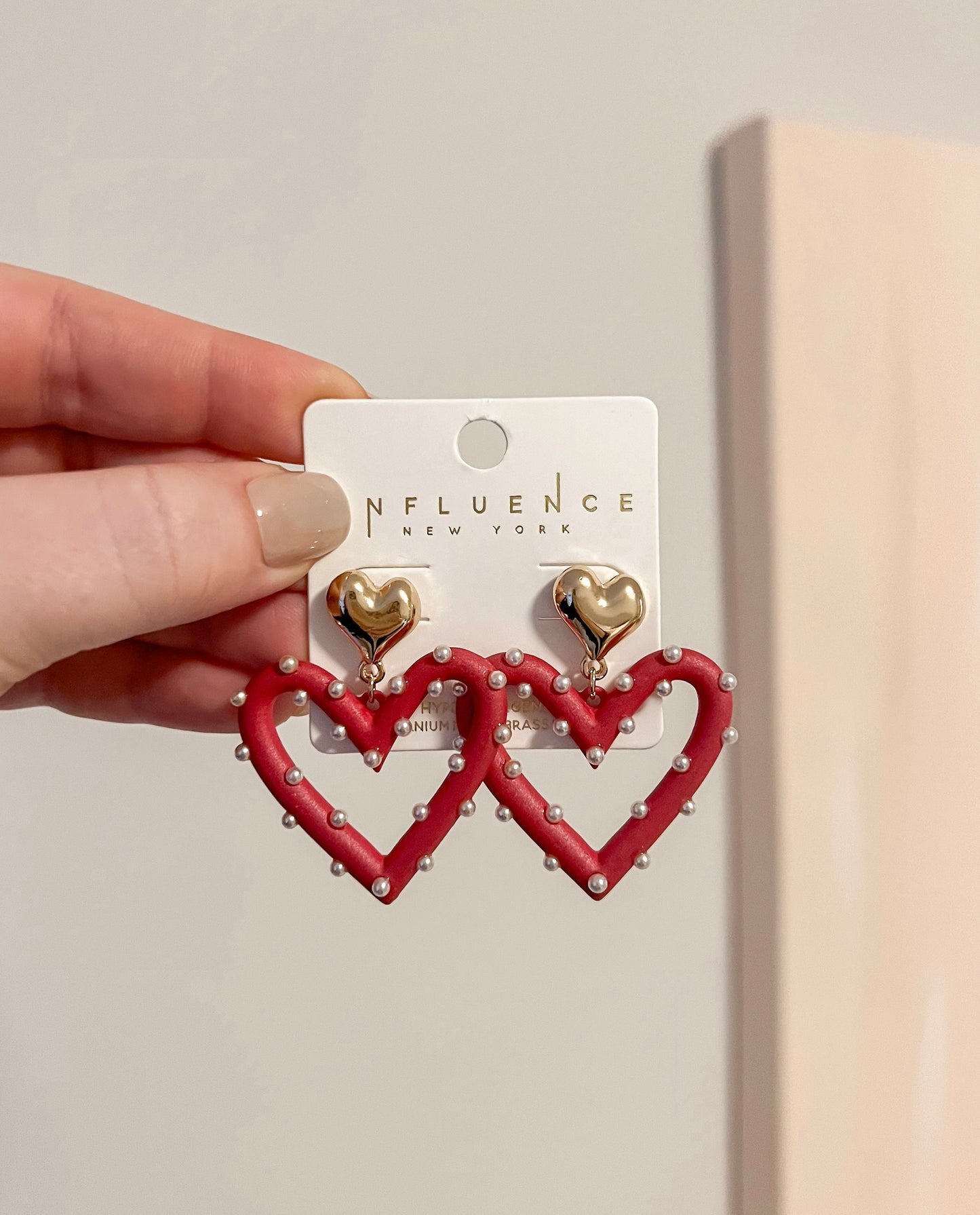 Chunky Red Heart Earrings