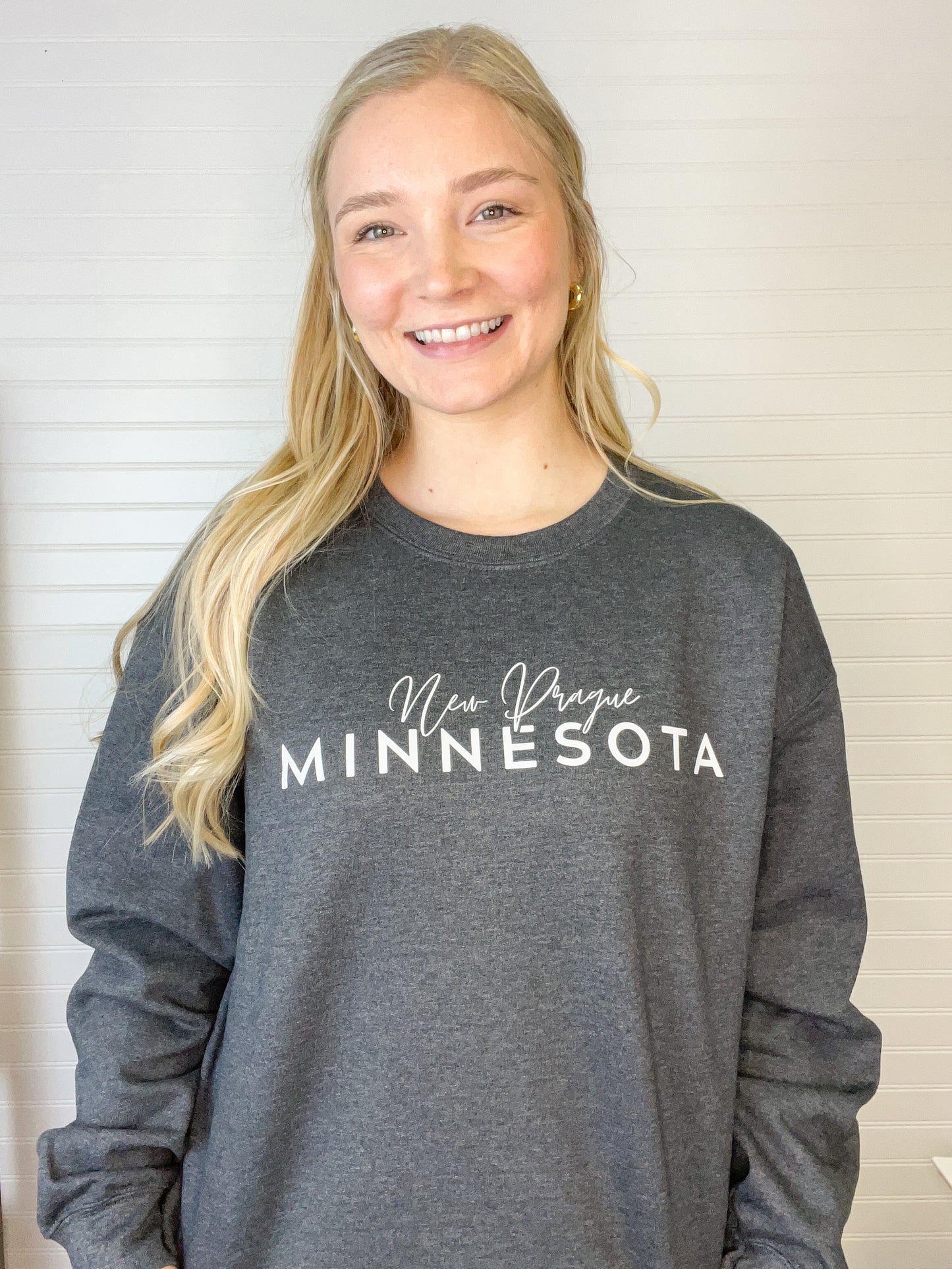 New Prague, MN Crewneck - Dark Heather