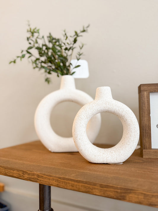 Textured Donut Vases (2 sizes)