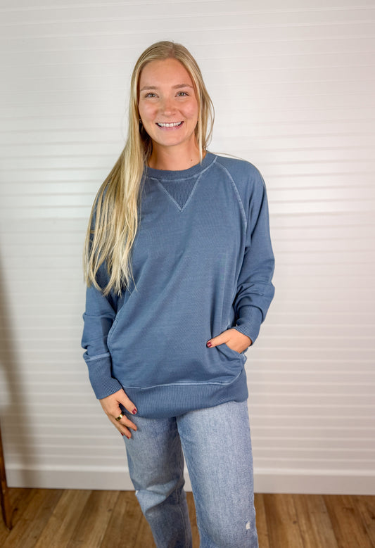 Pigment Dyed French Terry Pullover (5 colors)
