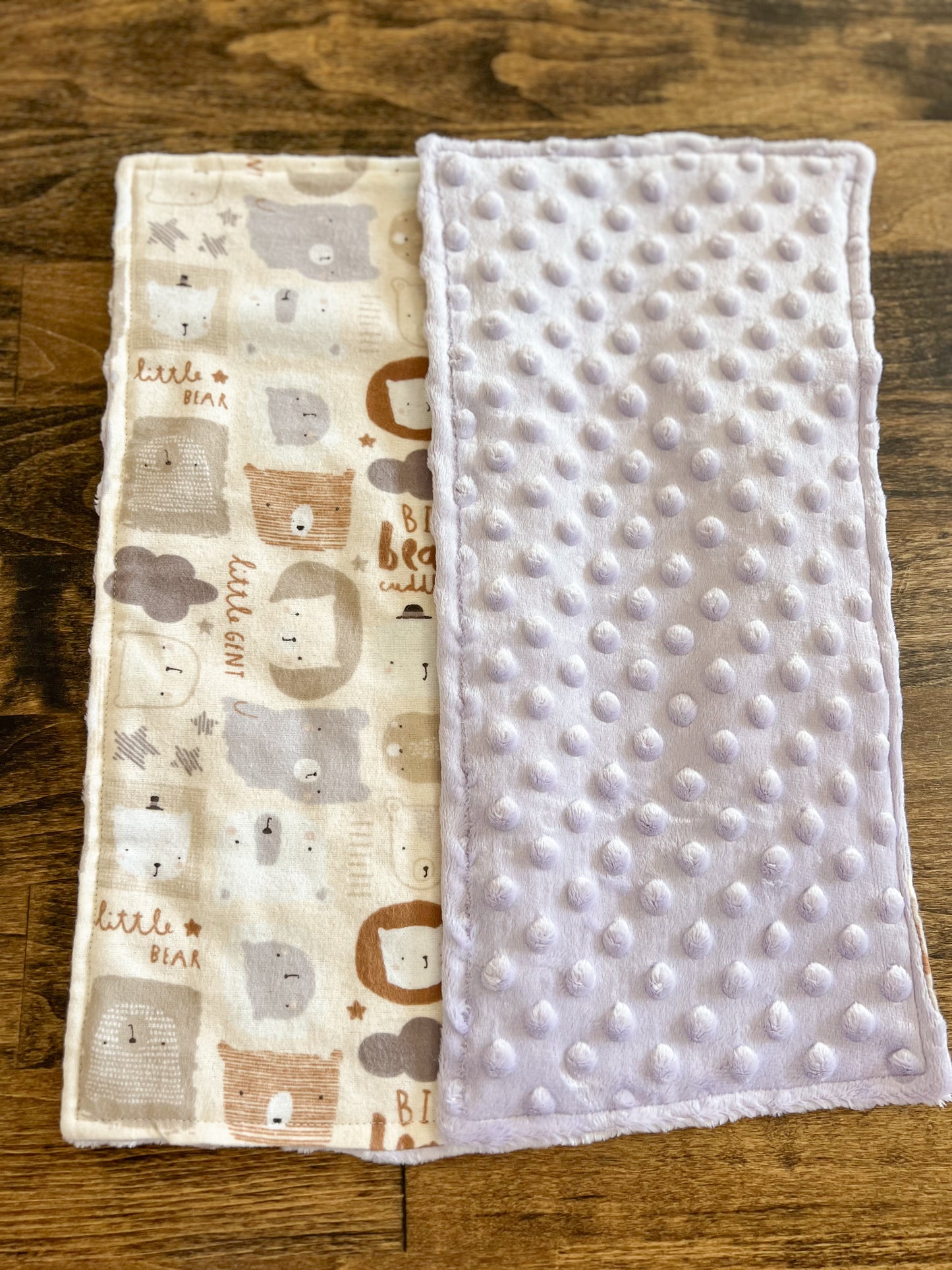 Fleece Printed Baby Burp Cloth (2 styles)