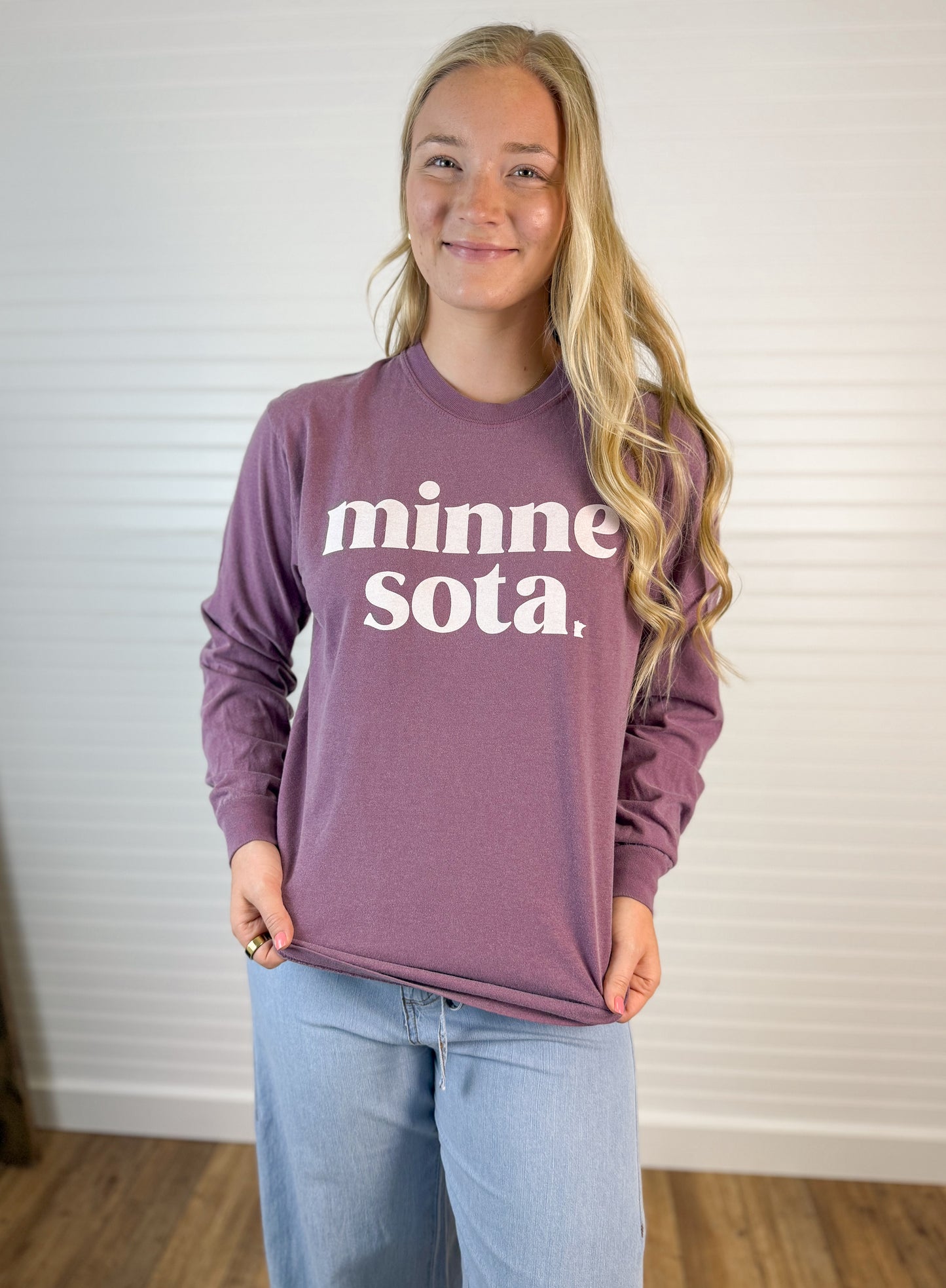 Stacked Minnesota Long Sleeve - Berry