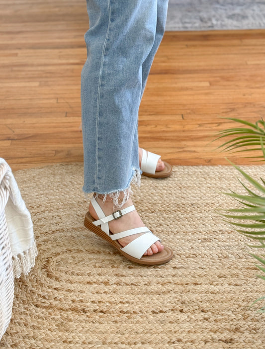 Strappy Summer Sandal - White