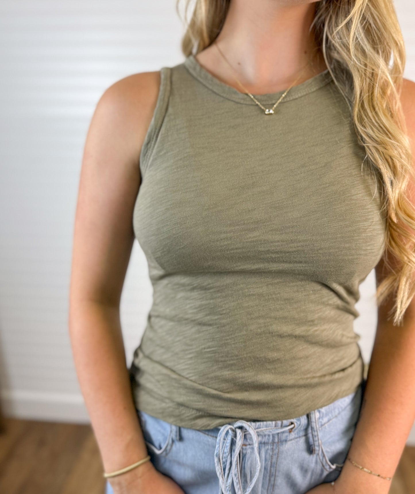 Garment Dyed Cotton Slub Tank Top (2 colors)