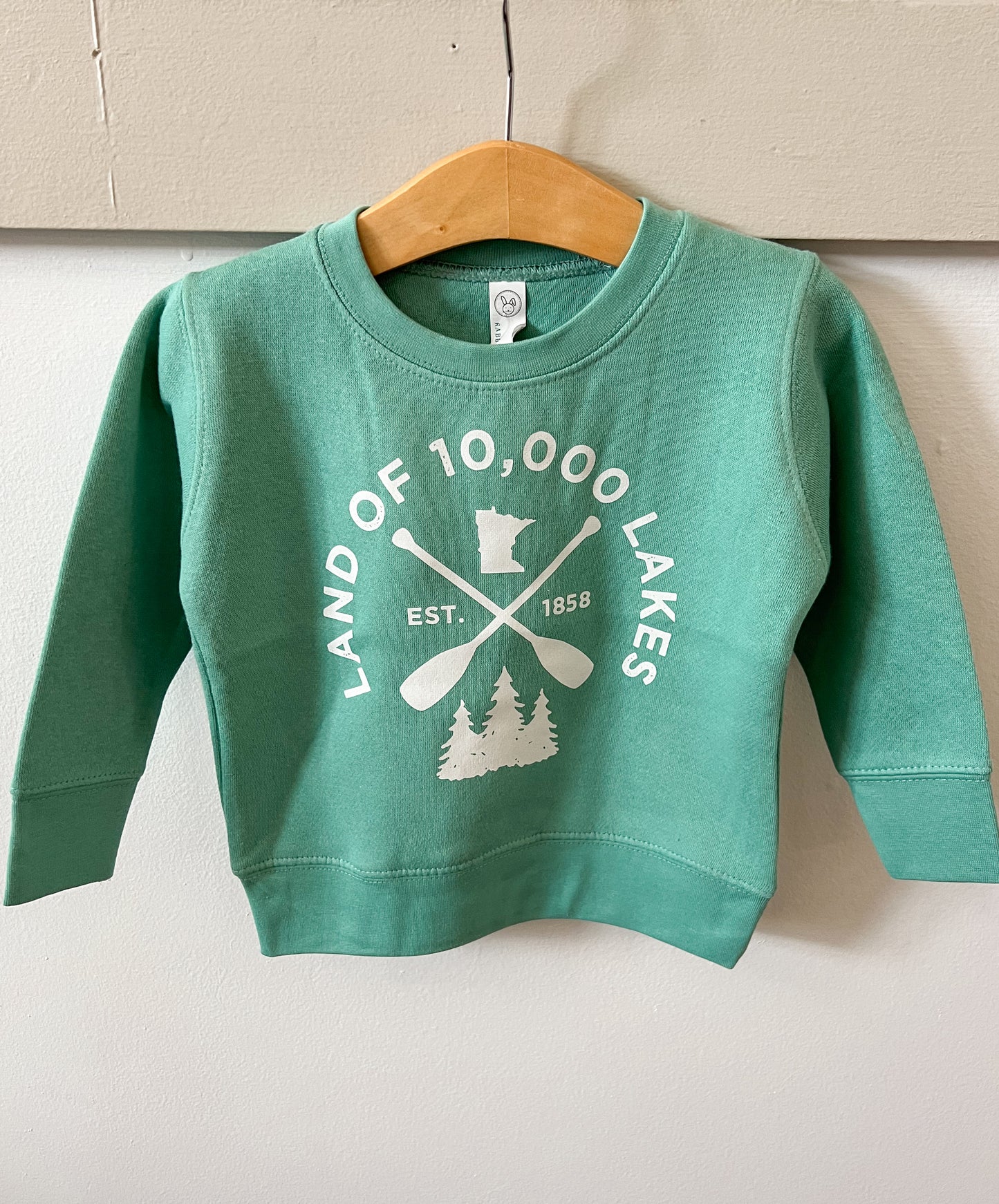 MN Lakes Toddler Crewneck - Aqua