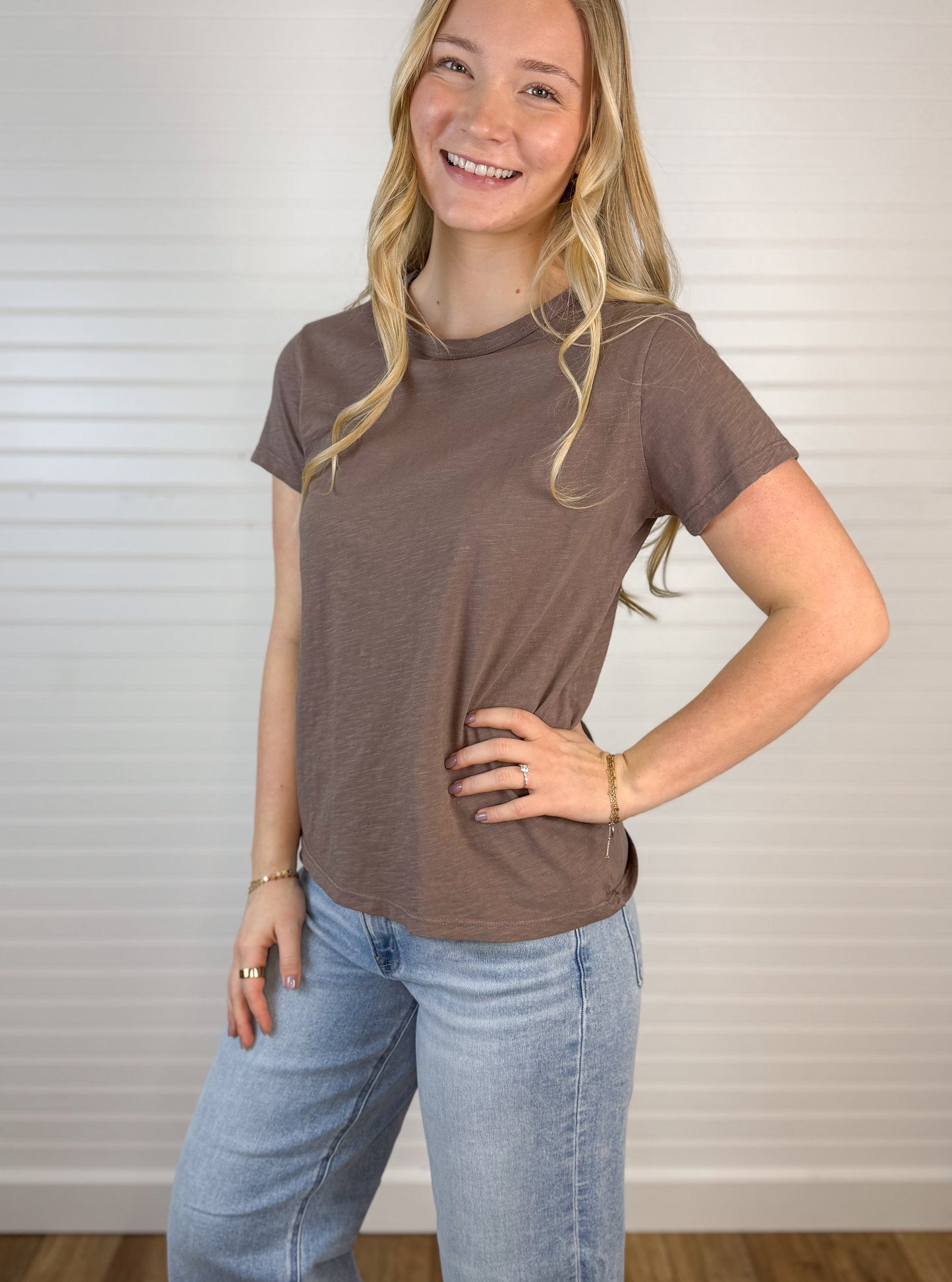 Basic Cotton Slub Tee (2 colors)