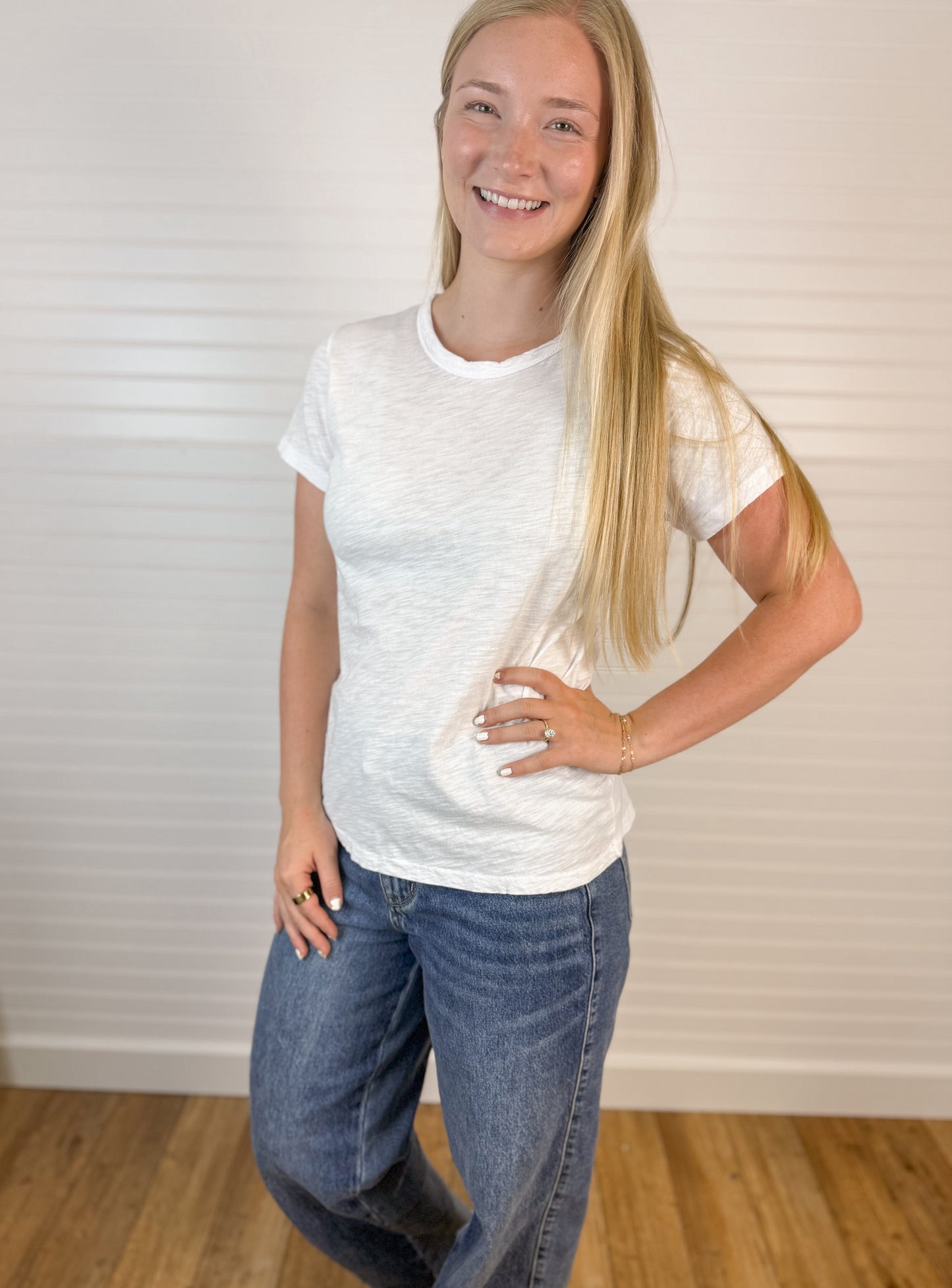 Basic Cotton Slub Tee (2 colors)