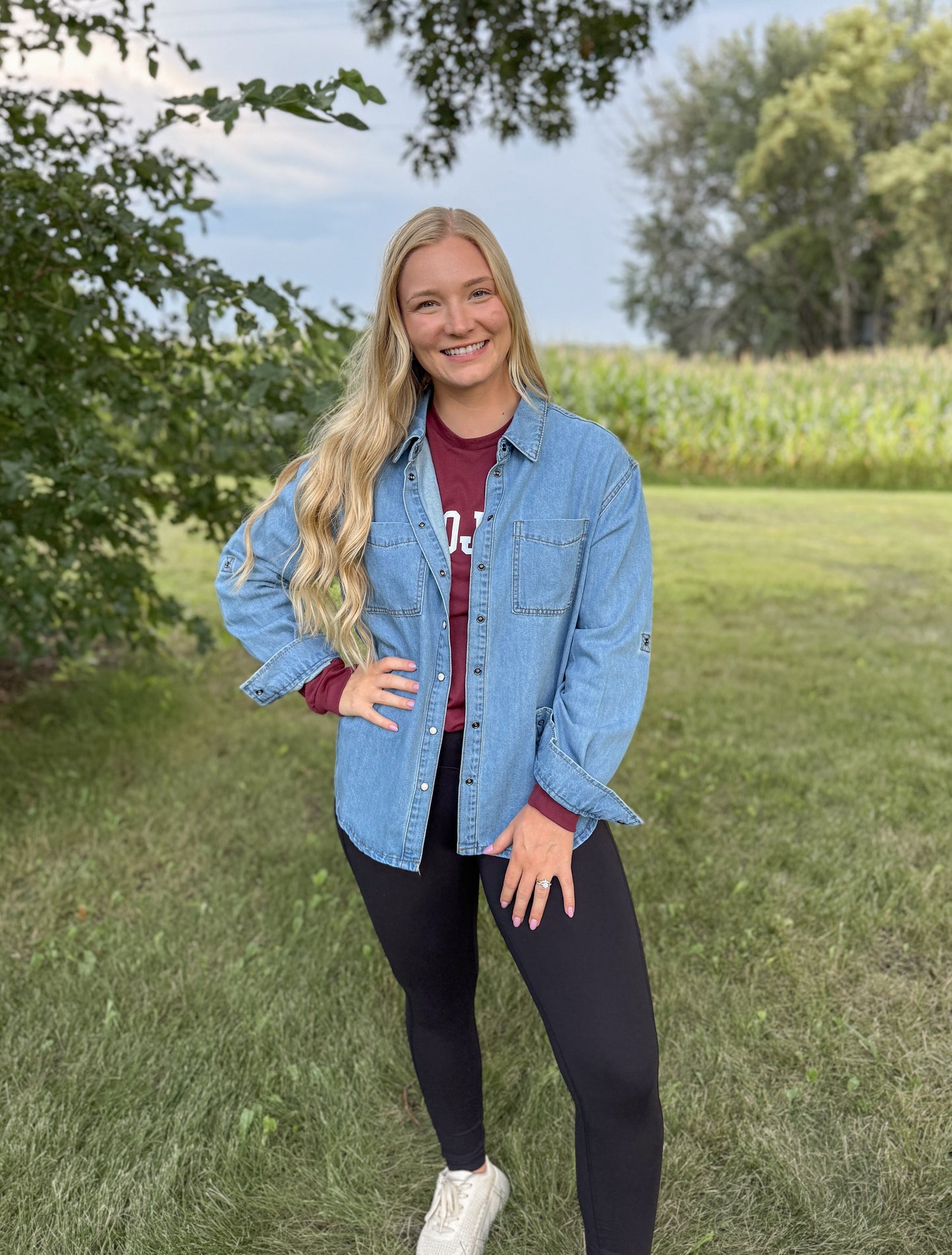 Oversized Denim Shirt Jacket