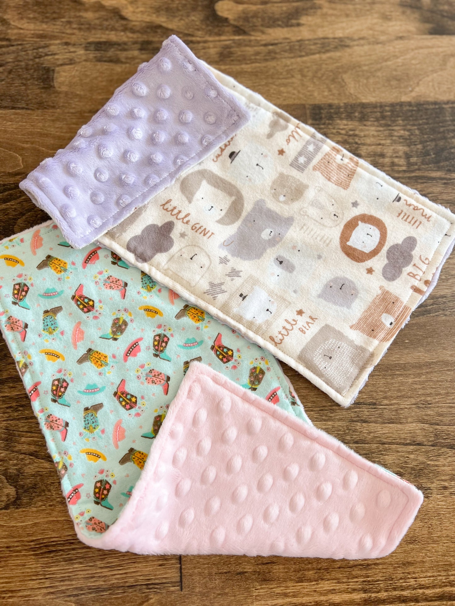 Fleece Printed Baby Burp Cloth (2 styles)
