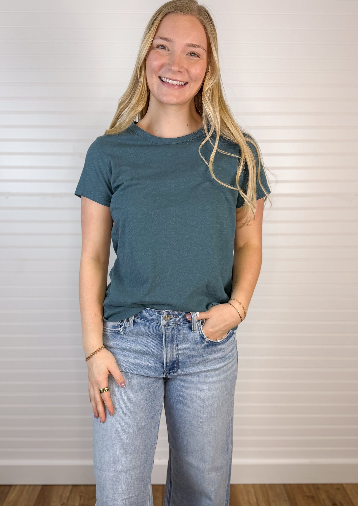 Basic Cotton Slub Tee (2 colors)