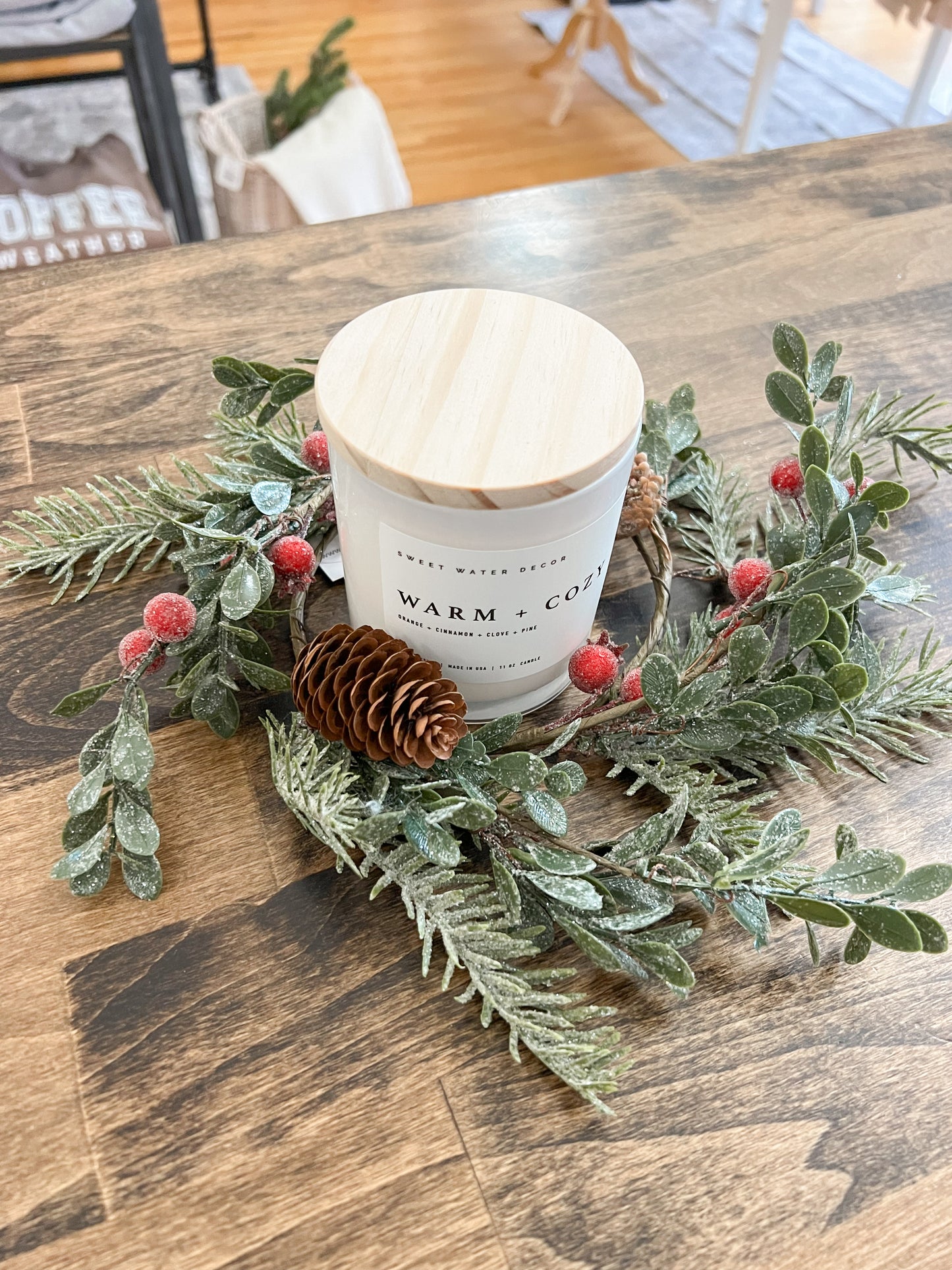 Berry Pine Candle Ring