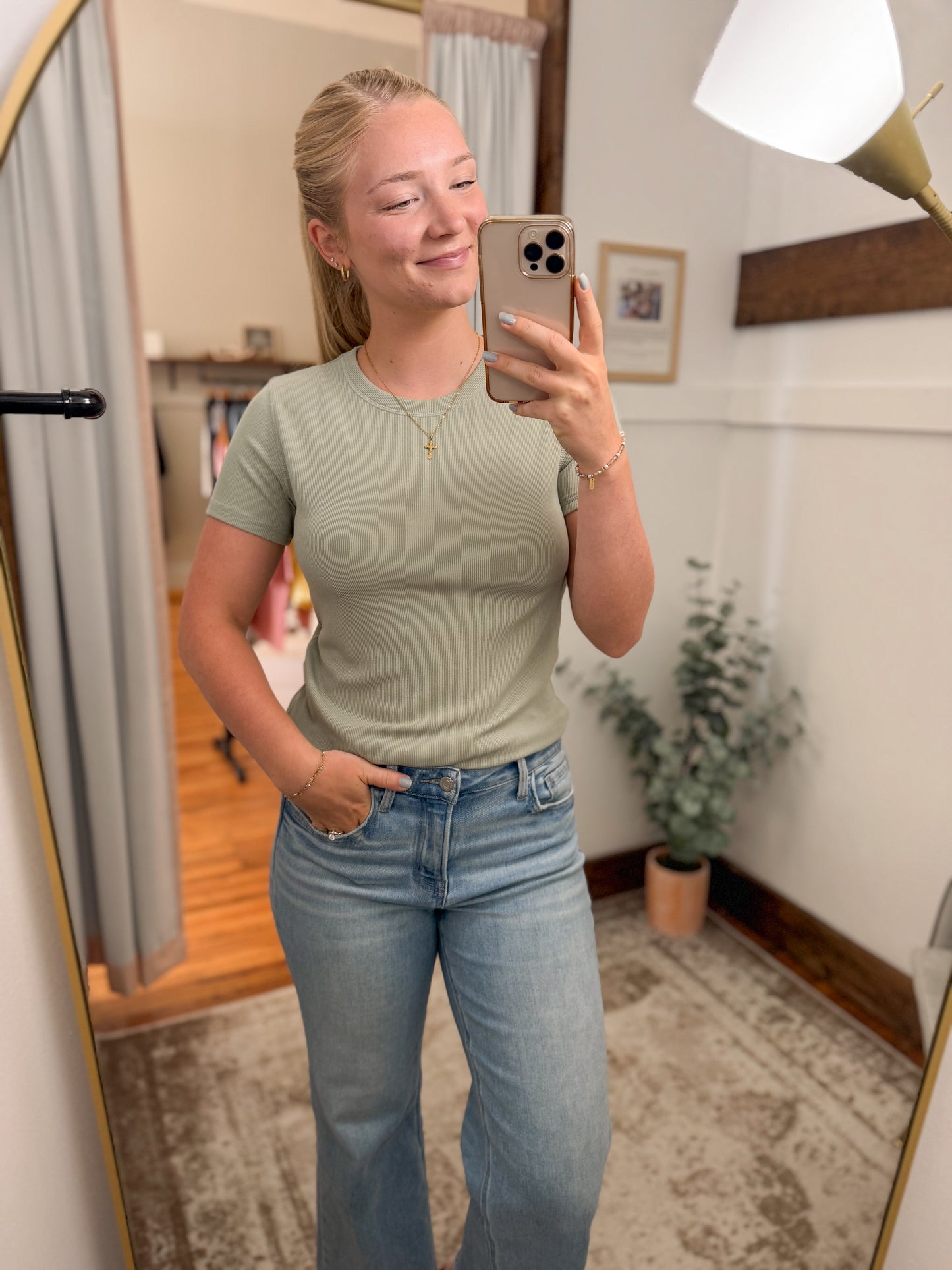 Ribbed Knit Basic T-Shirt (3 colors)