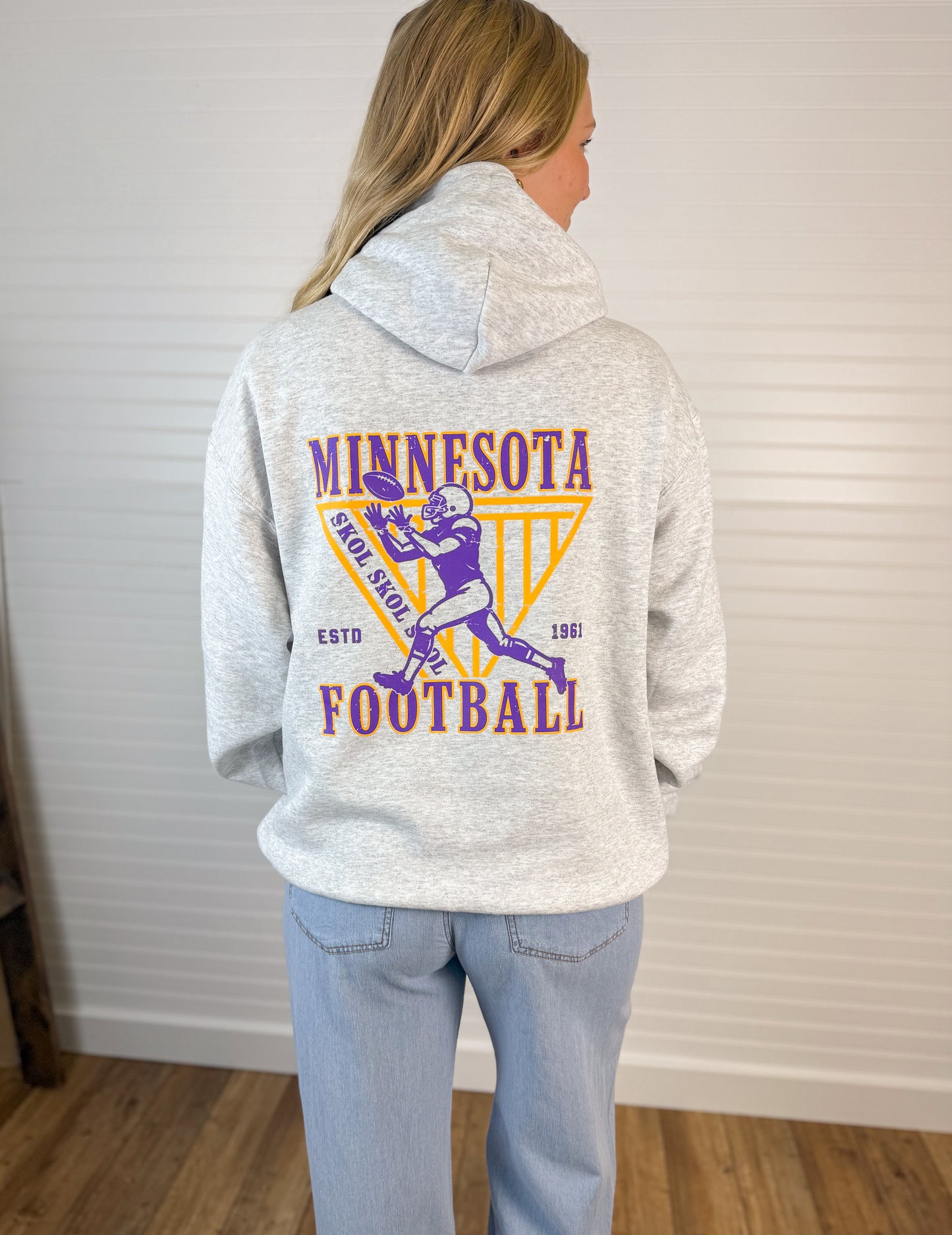 Skol Vikings Hoodie Sweatshirt - Ash