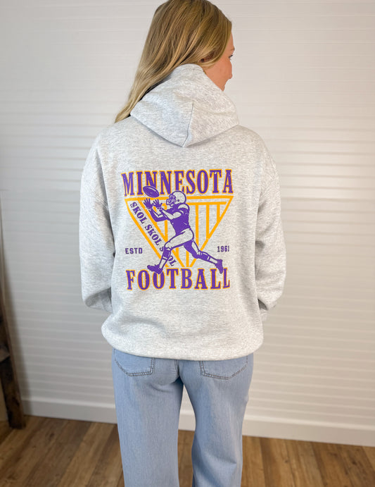 Skol Vikings Hoodie Sweatshirt - Ash