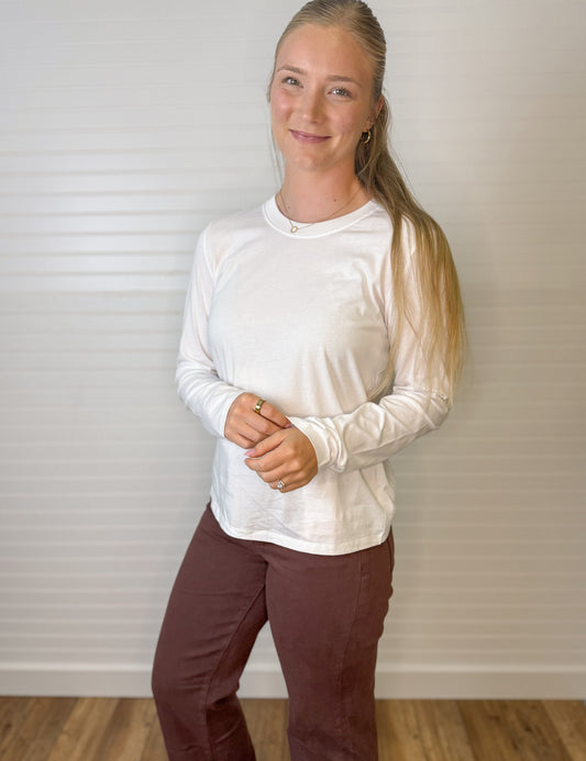 Garment Washed Cotton Long Sleeve (2 colors)