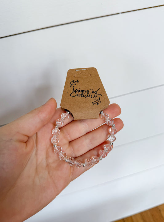 Single Stone Bracelet - Crystal/Silver