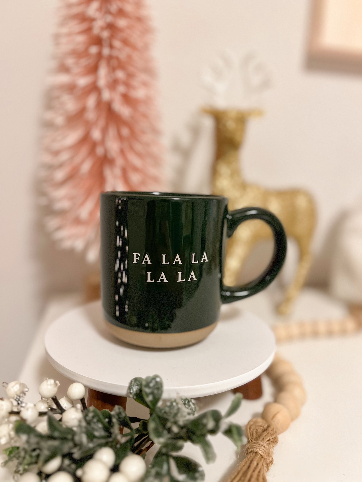 Fa La La Stoneware Coffee Mug