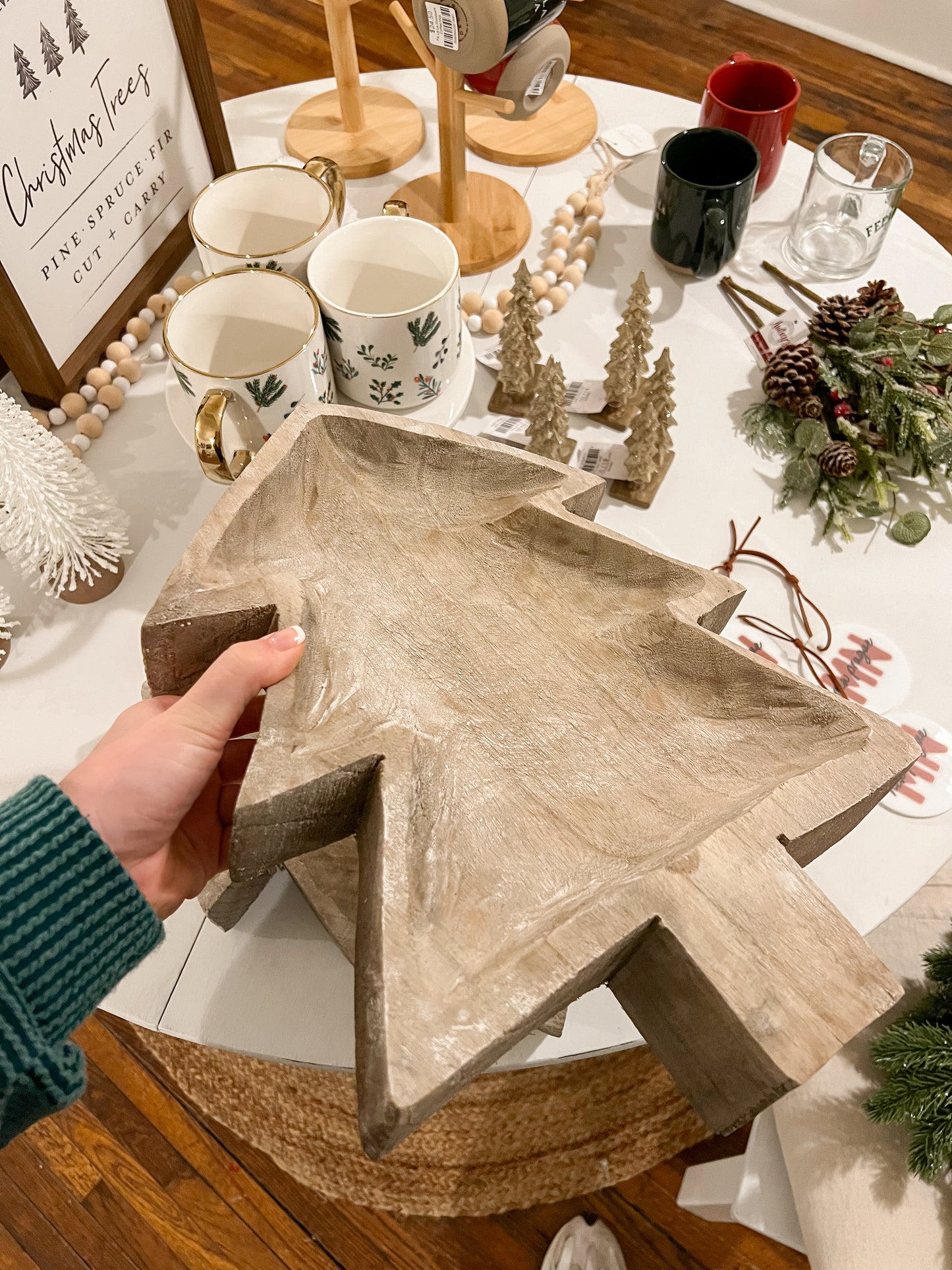 Wood Tree Dough Bowl