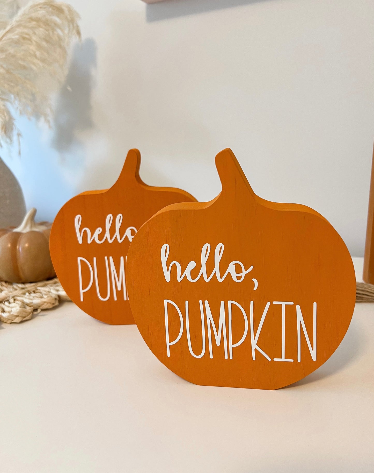 Wooden Pumpkin Decor