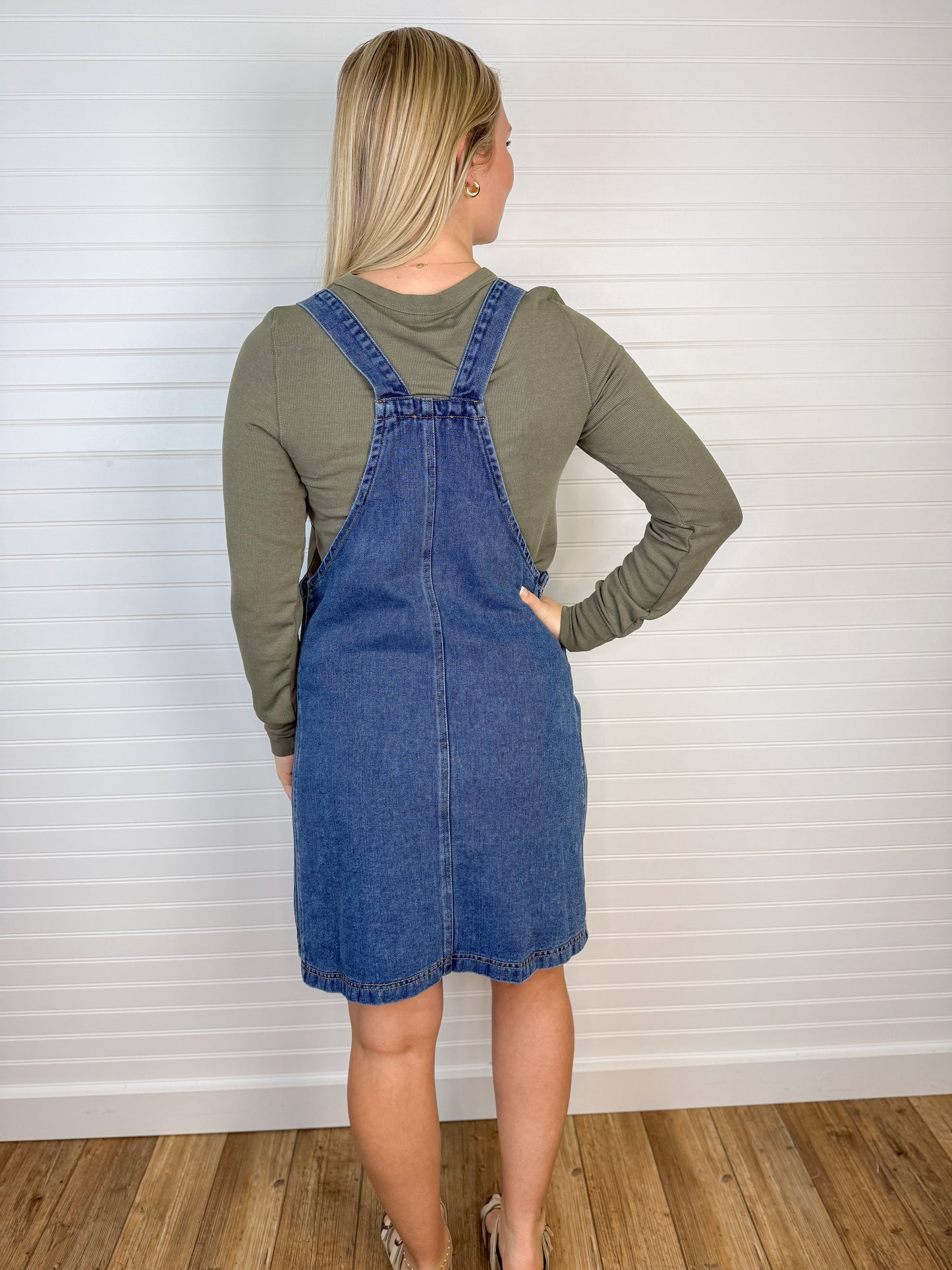 Denim Overall Mini Dress
