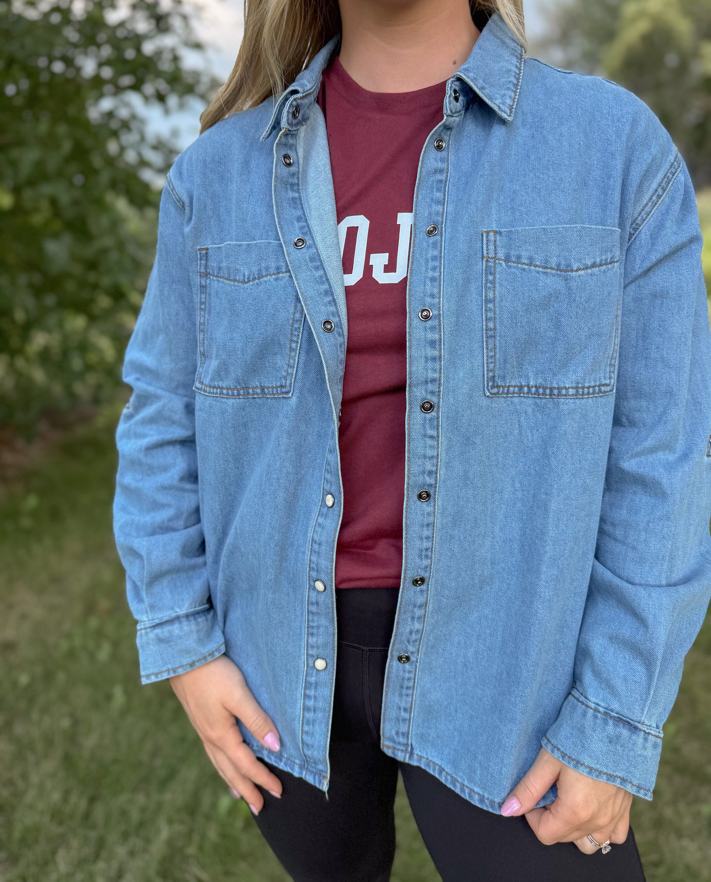 Oversized Denim Shirt Jacket
