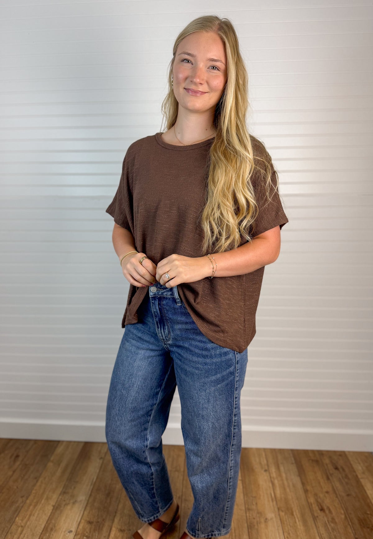 Oversized Slub Pocket Top (2 colors)