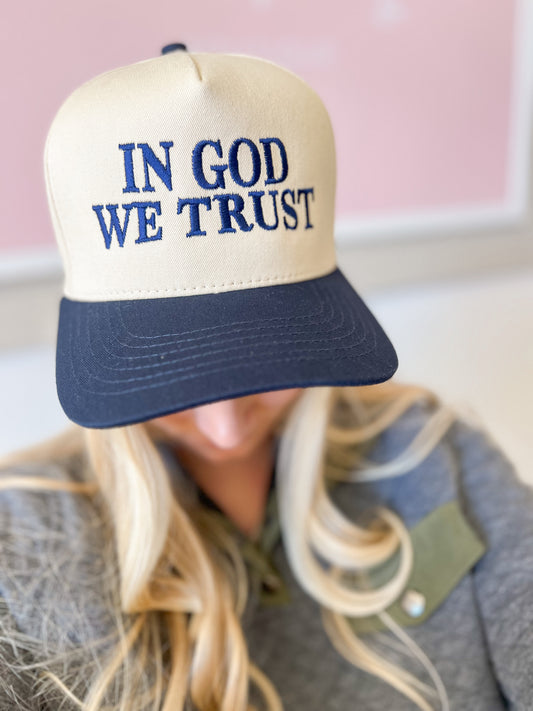 In God We Trust Hat - Navy