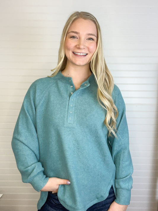 Brushed Henley Top (3 colors)