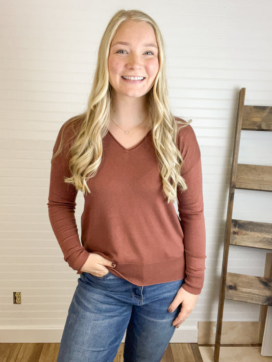 Lightweight V-Neck Sweater (2 colors)