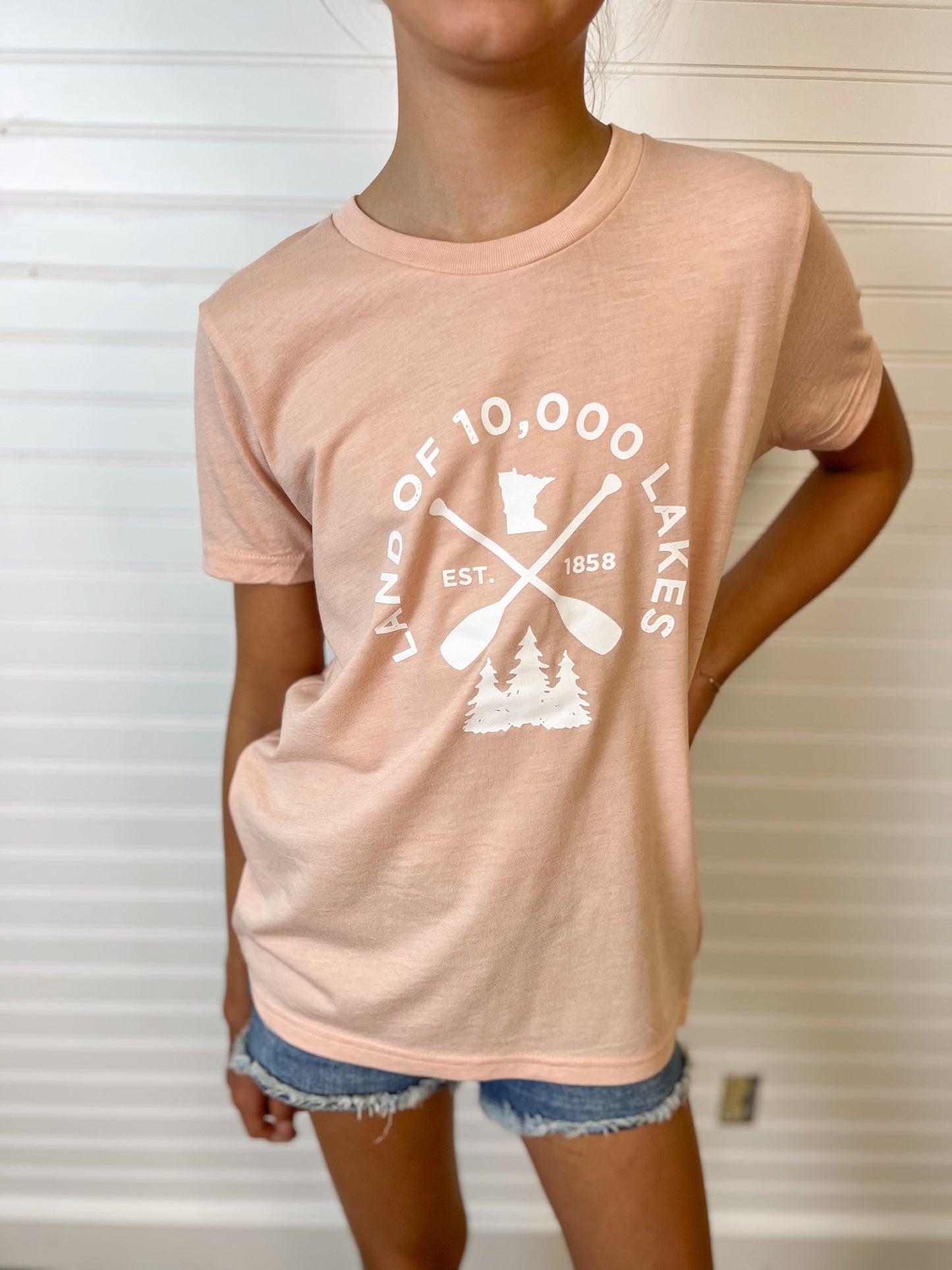 MN Lakes Youth Tee - Peach
