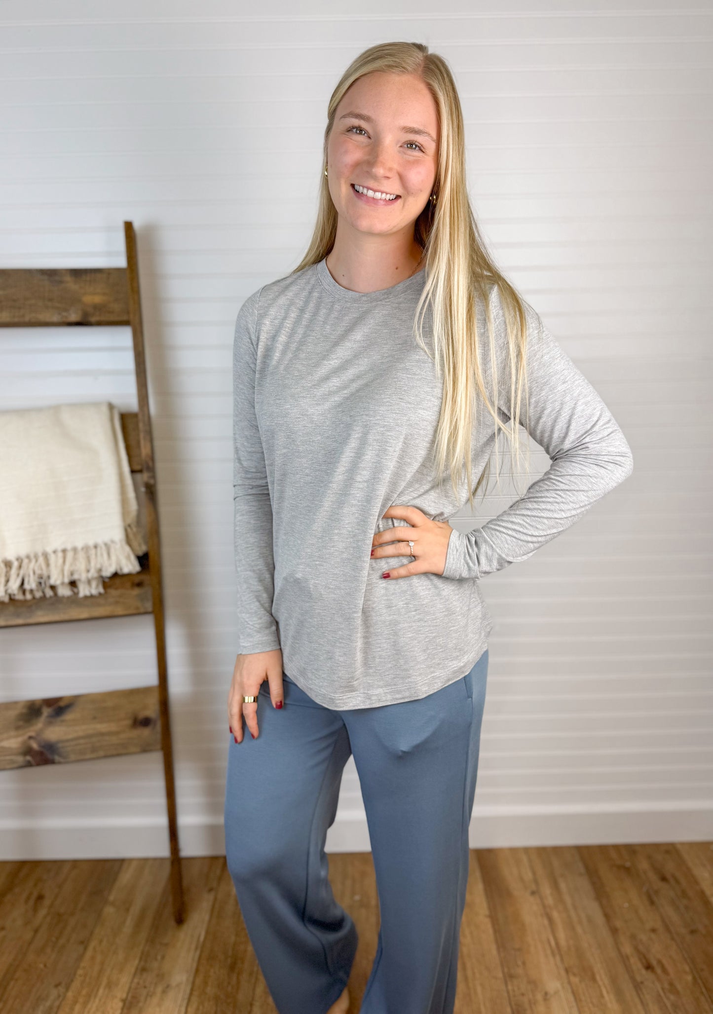 Soft Athletic Long Sleeve - Heather Grey