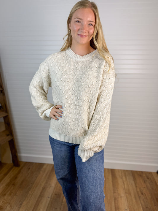 Texture Weave Sweater - Snag Easily 50% off