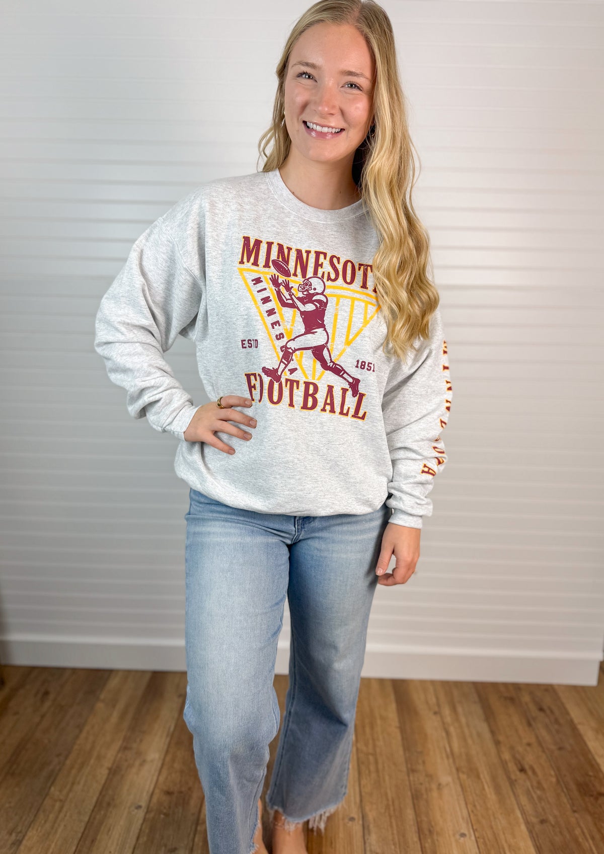 Minnesota Football Crewneck - Gold/Maroon