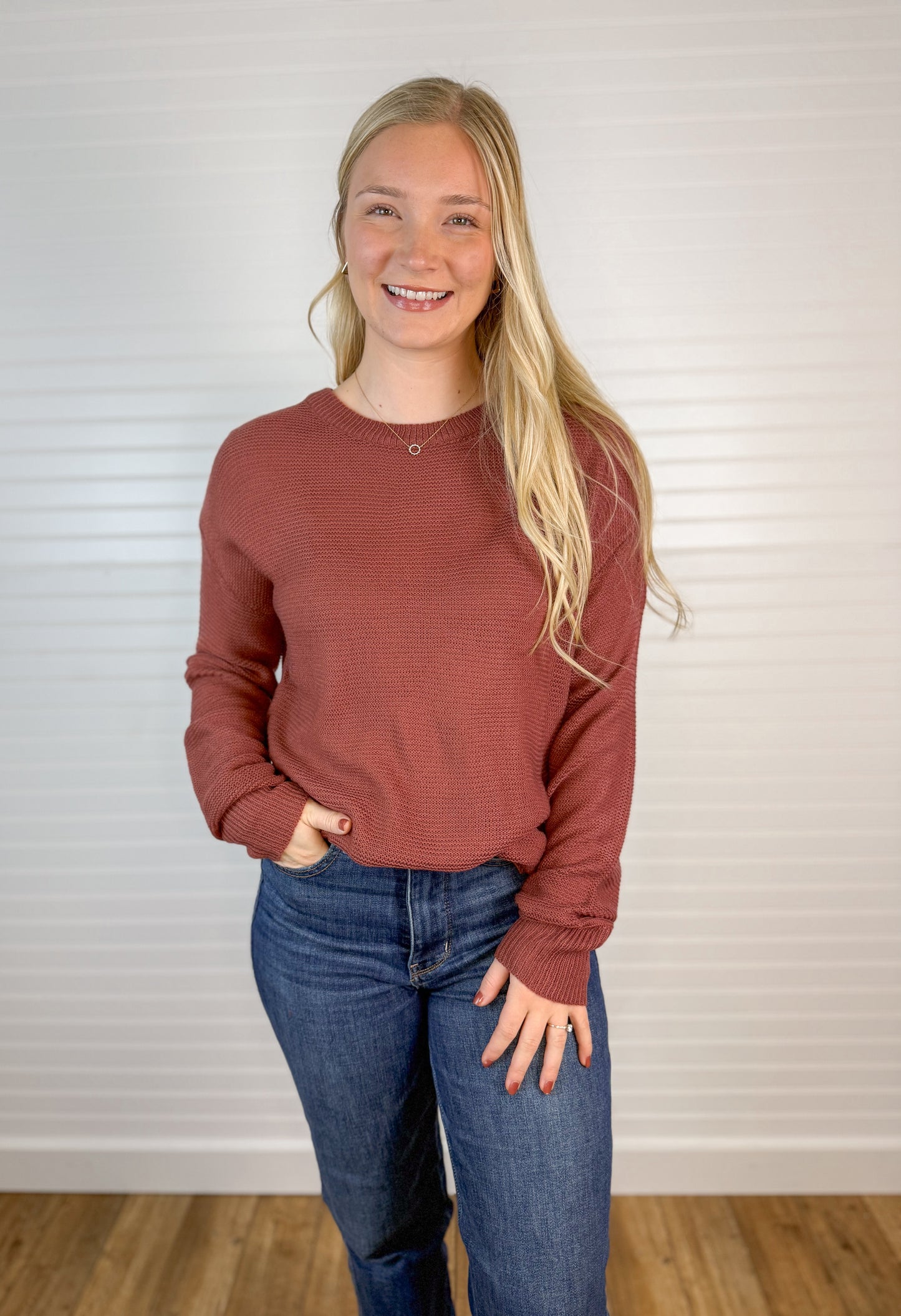 Soft Waffle Knit Relaxed Sweater (4 colors)