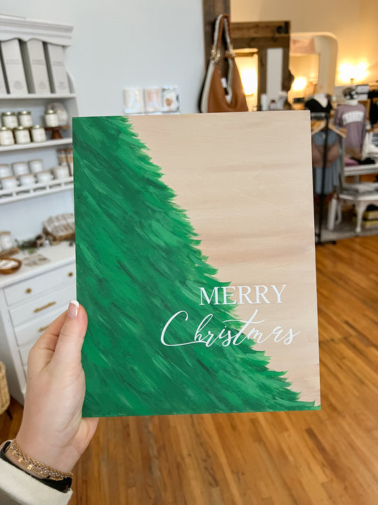 Merry Christmas Tree Sign