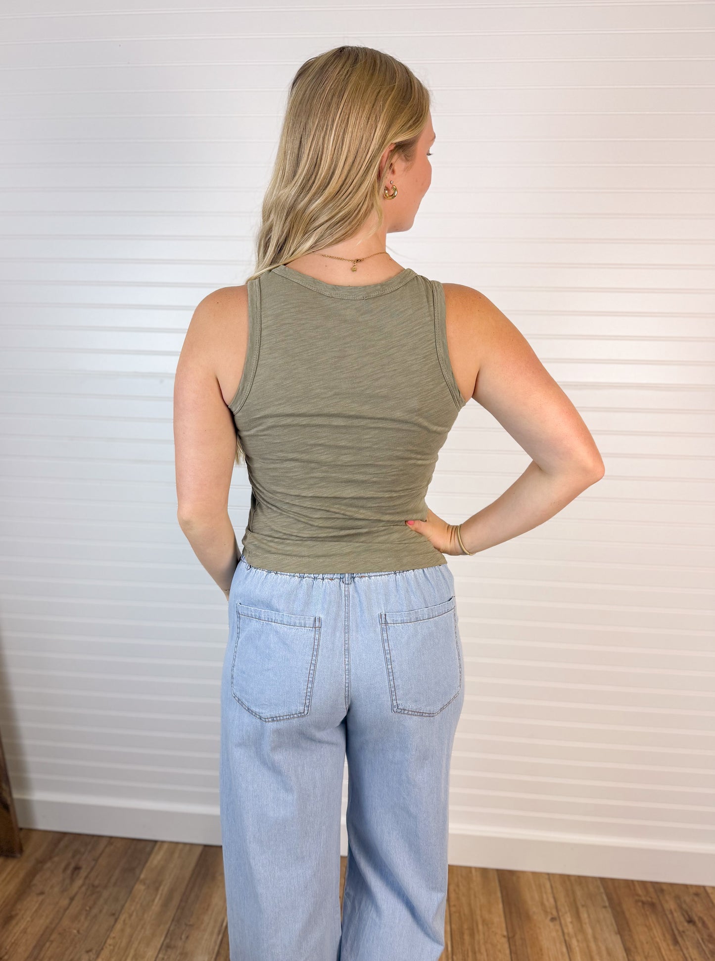 Garment Dyed Cotton Slub Tank Top (2 colors)