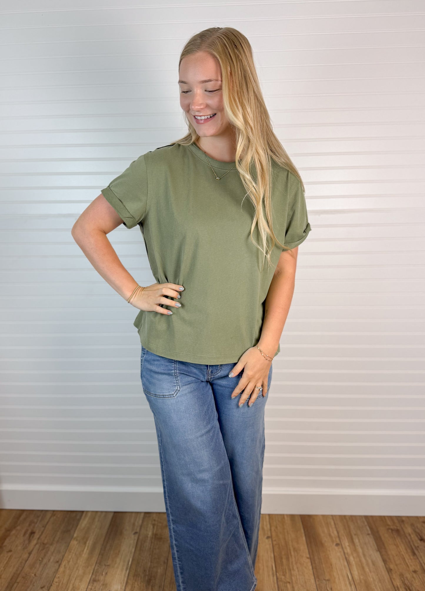 Soft Classic Cuffed Sleeve Tee (3 colors)
