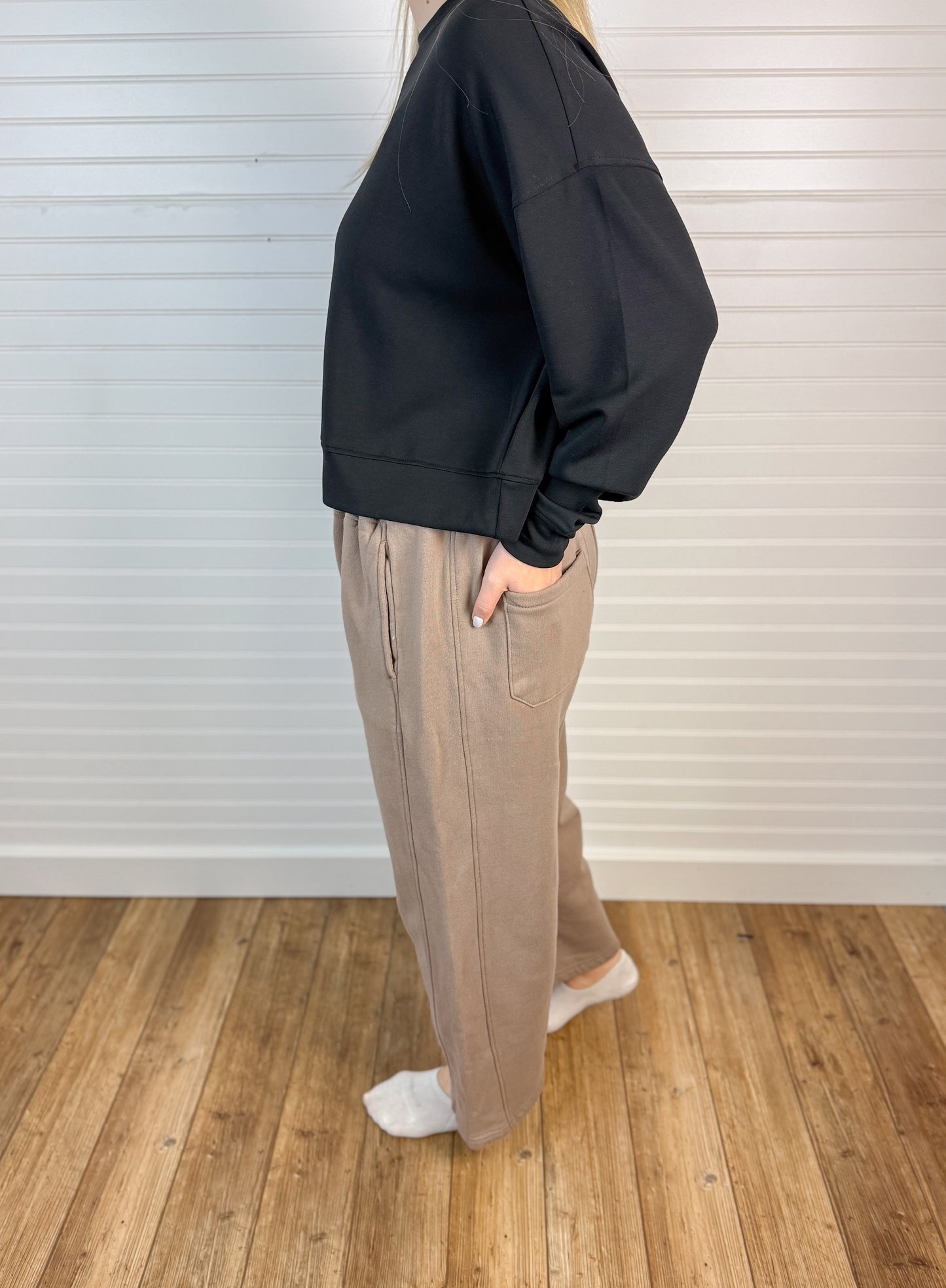 Cotton Barrel Lounge Pants - Taupe