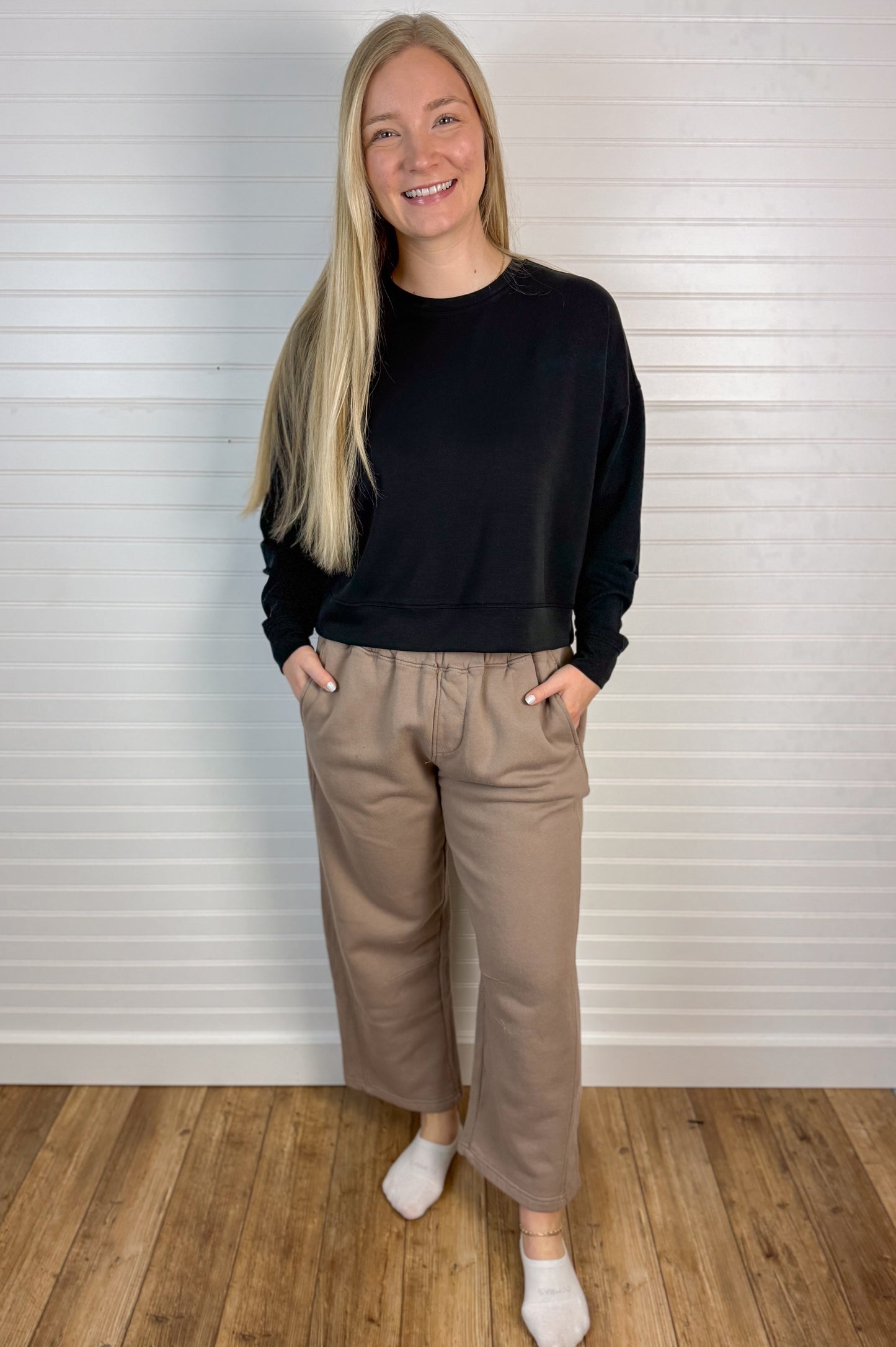 Cotton Barrel Lounge Pants - Taupe