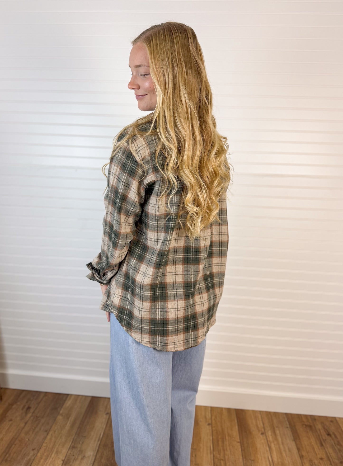 Plaid Flannel Long Sleeve - Hunter/Rust