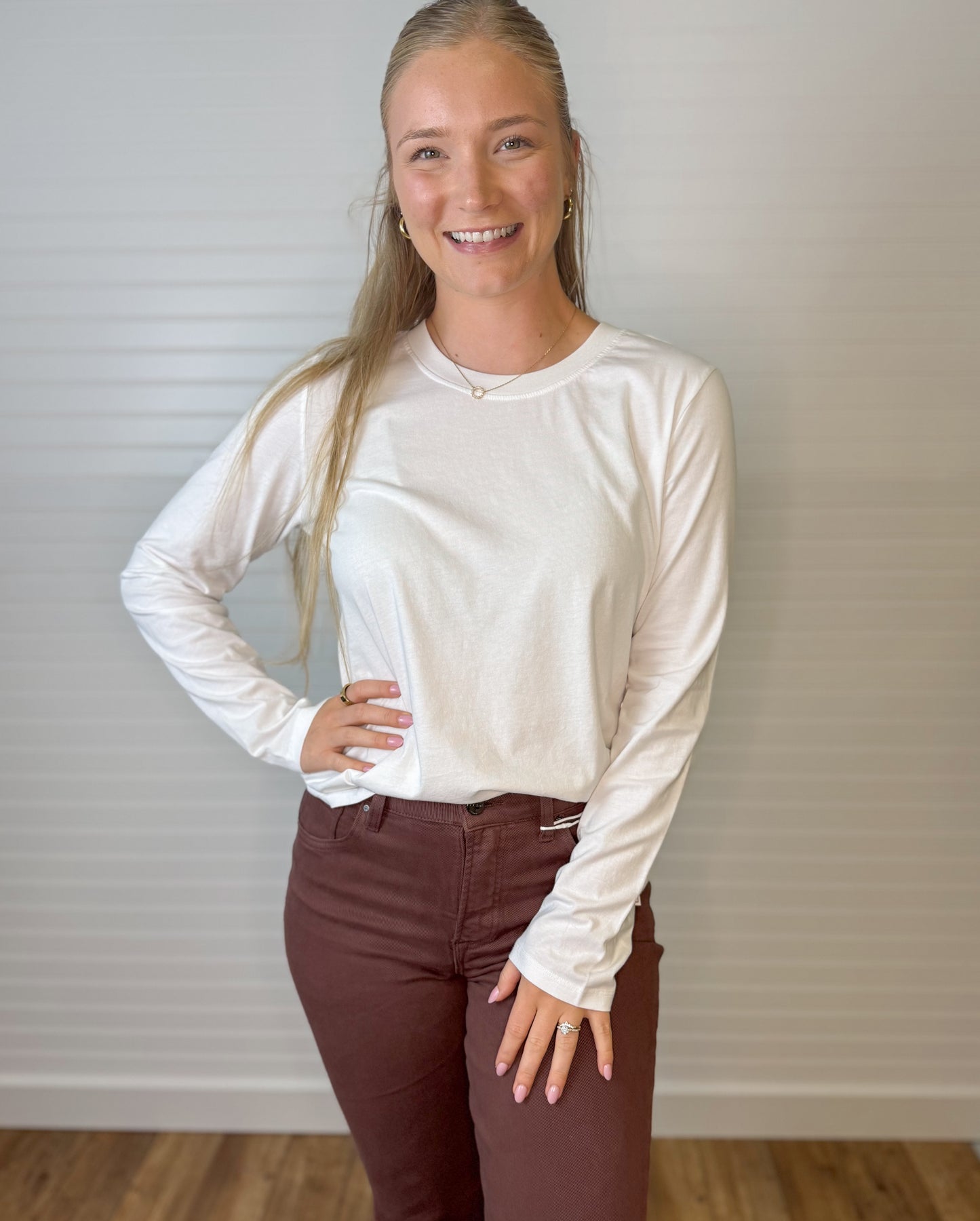 Garment Washed Cotton Long Sleeve (2 colors)