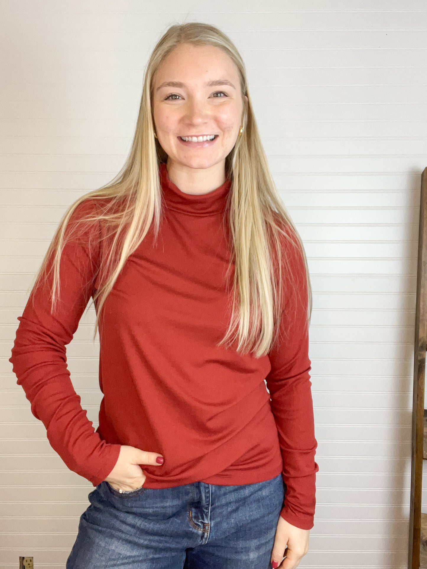 Mock Neck Long Sleeve - Sienna