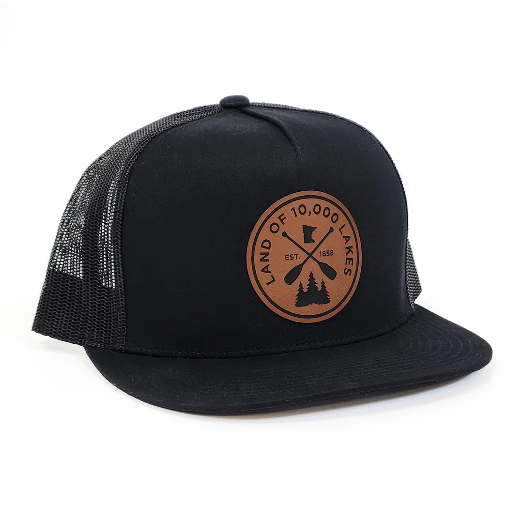 10k Lakes Flat Brim Hat - Black