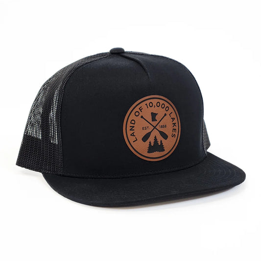 10k Lakes Flat Brim Hat - Black
