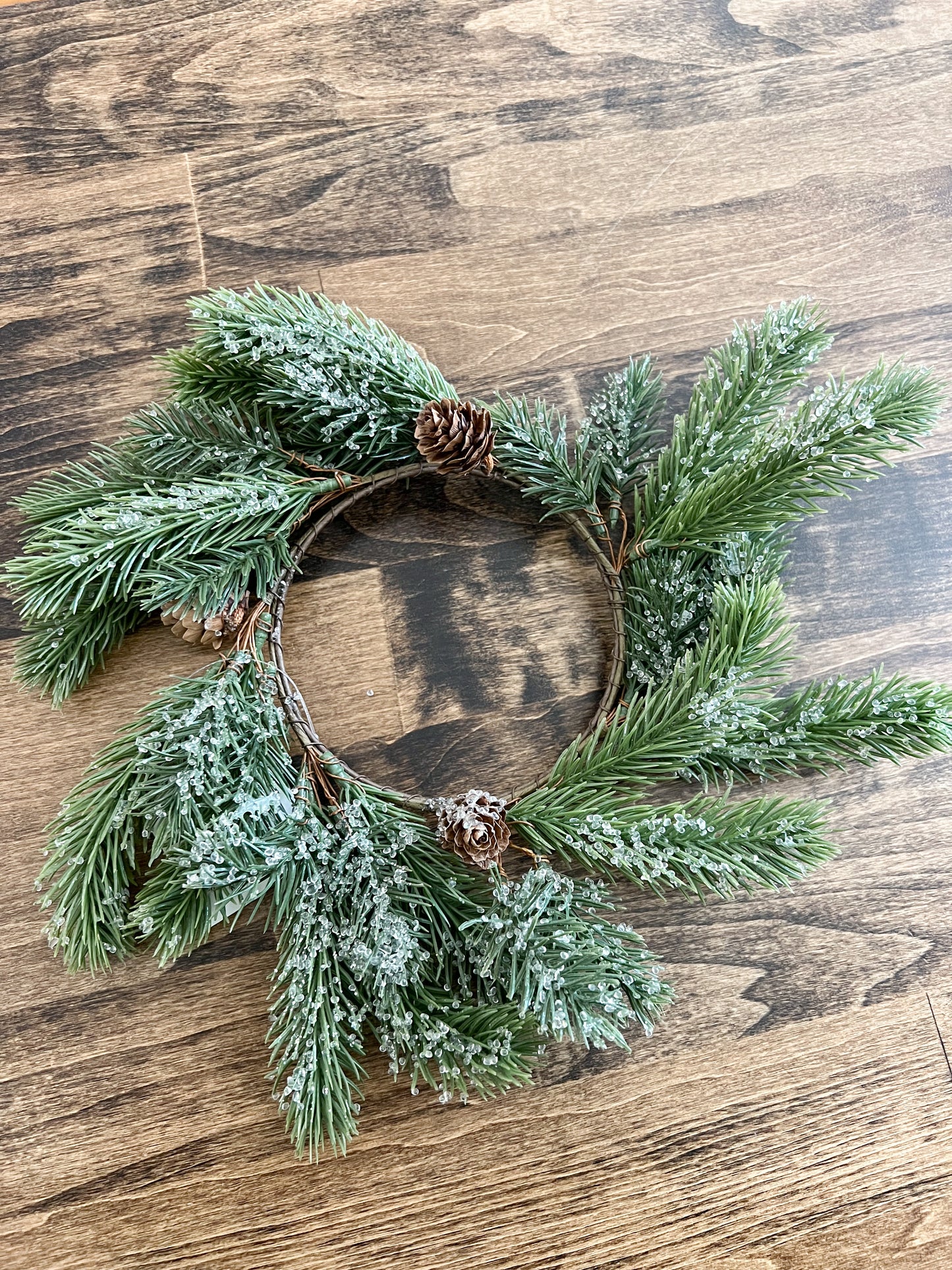 Icy Pine Mini Wreath