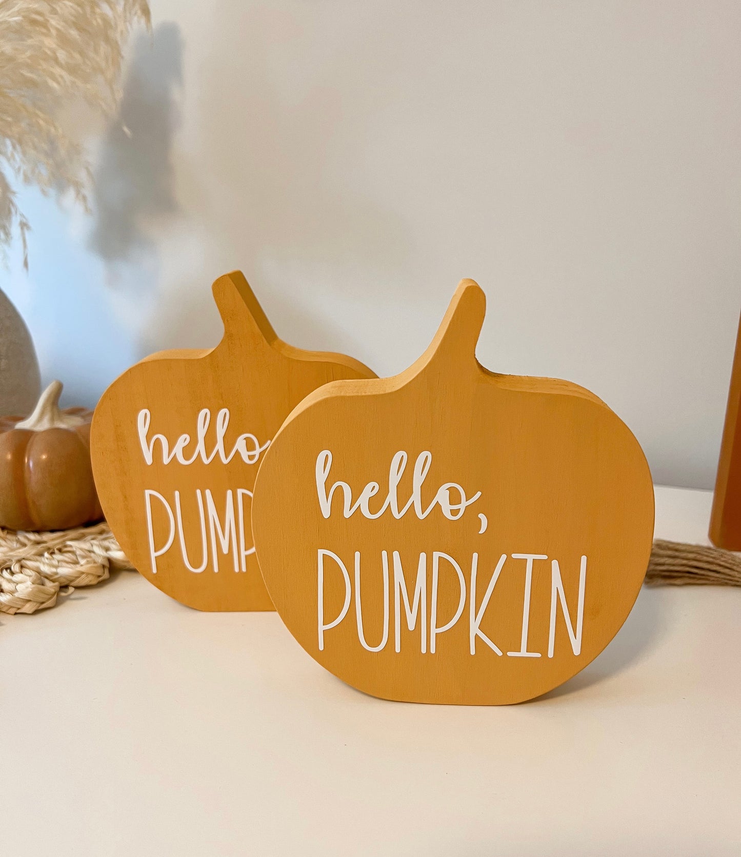 Wooden Pumpkin Decor